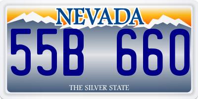 NV license plate 55B660