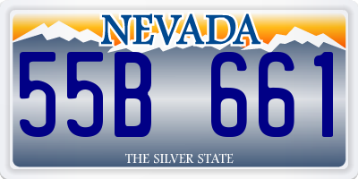 NV license plate 55B661