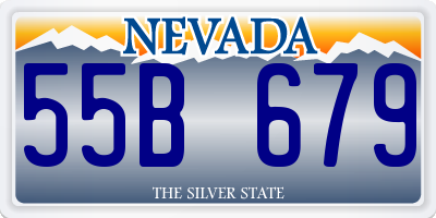 NV license plate 55B679