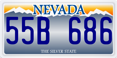NV license plate 55B686