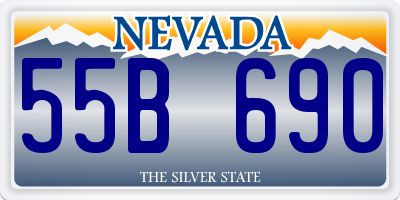 NV license plate 55B690
