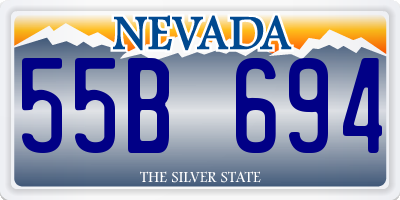 NV license plate 55B694