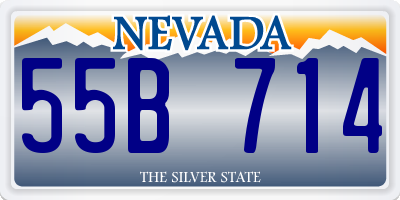 NV license plate 55B714