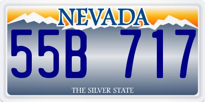 NV license plate 55B717