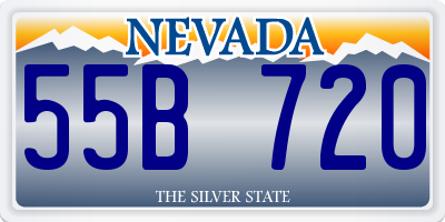 NV license plate 55B720