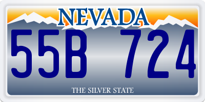 NV license plate 55B724