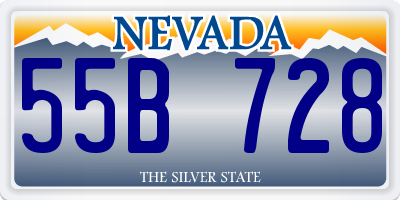 NV license plate 55B728