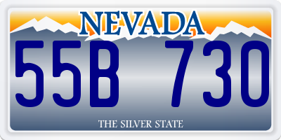 NV license plate 55B730