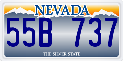 NV license plate 55B737