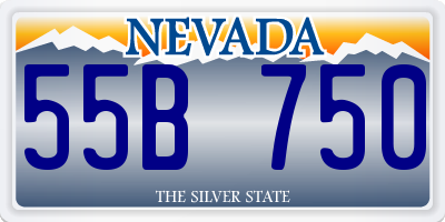 NV license plate 55B750