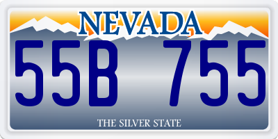NV license plate 55B755