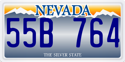 NV license plate 55B764