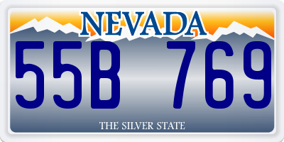 NV license plate 55B769