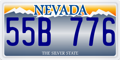 NV license plate 55B776