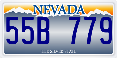 NV license plate 55B779