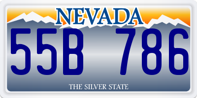 NV license plate 55B786