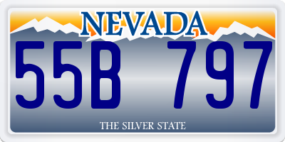 NV license plate 55B797