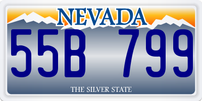 NV license plate 55B799