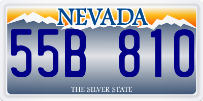 NV license plate 55B810