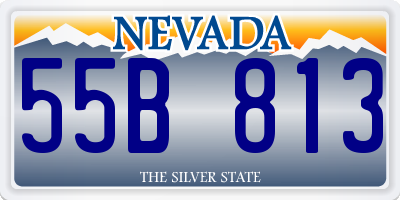NV license plate 55B813