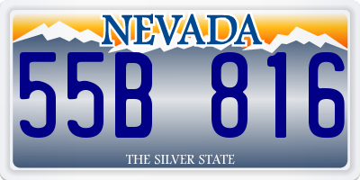 NV license plate 55B816