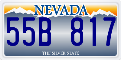 NV license plate 55B817