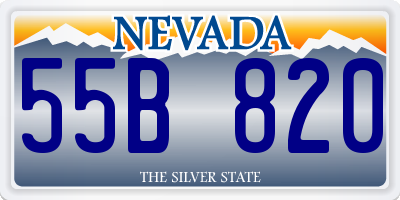 NV license plate 55B820