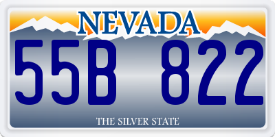 NV license plate 55B822