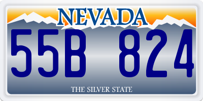 NV license plate 55B824