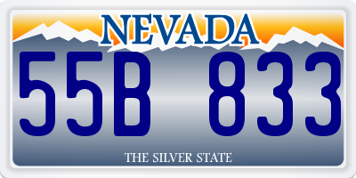 NV license plate 55B833