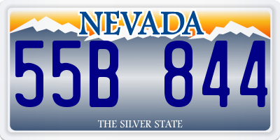 NV license plate 55B844