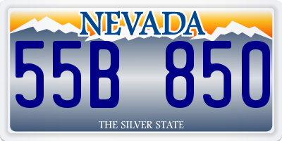 NV license plate 55B850