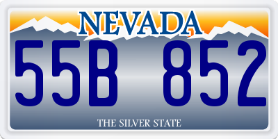 NV license plate 55B852