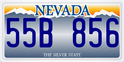 NV license plate 55B856