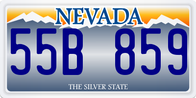 NV license plate 55B859