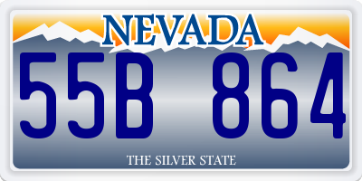 NV license plate 55B864