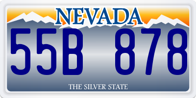 NV license plate 55B878