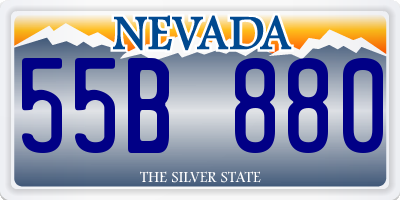 NV license plate 55B880