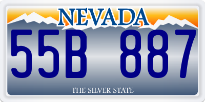NV license plate 55B887