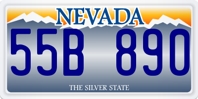 NV license plate 55B890