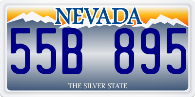 NV license plate 55B895