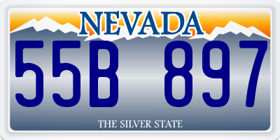 NV license plate 55B897