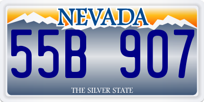 NV license plate 55B907