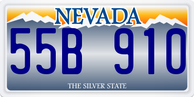 NV license plate 55B910