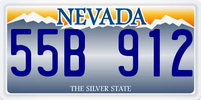 NV license plate 55B912