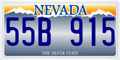 NV license plate 55B915