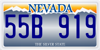 NV license plate 55B919