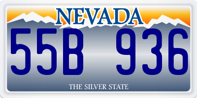 NV license plate 55B936