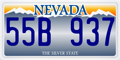 NV license plate 55B937
