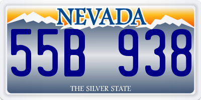 NV license plate 55B938